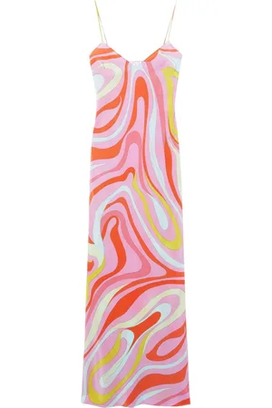 Puccini Marmo-print silk dress