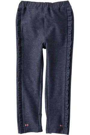 Familiar Straight-leg ruffled trousers