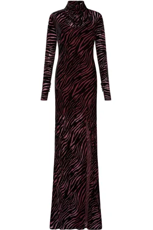 Rebecca Vallance Irina semi-sheer side-slit gown