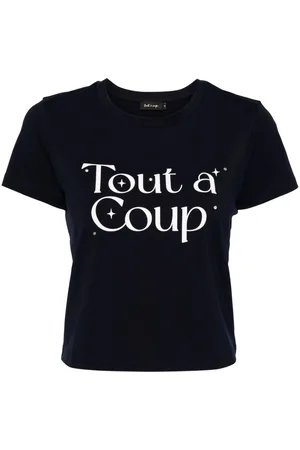 tout a coup Logo-print cropped T-shirt