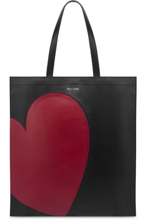 Moschino Heart-panelled leather tote bag