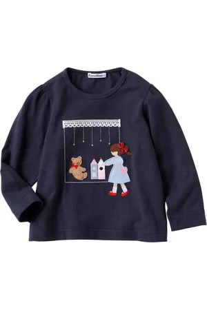 Familiar Bear-appliquéd cotton T-shirt