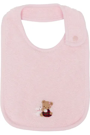 Familiar Teddy-embroidered bib