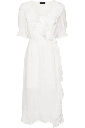 tout a coup Ruffle lace-up dress