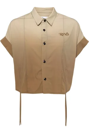 Izzue Ombré-effect cropped shirt