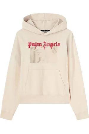 Palm Angels Portrait-print cotton hoodie