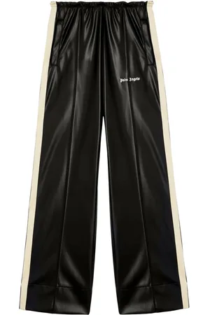 Palm Angels Logo-embroidered wide-leg track pants