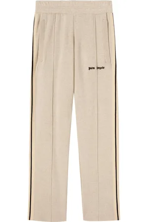 Palm Angels Logo-embroidered knitted track pants