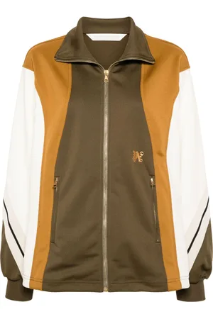 Palm Angels Monogram-embroidered colourblock track jacket