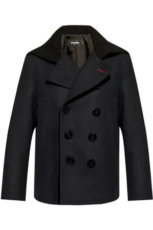Dsquared2 Knit-panel double-breasted jacket