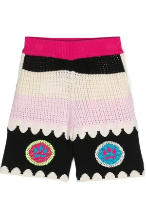 BARROW Logo-jacquard knitted shorts