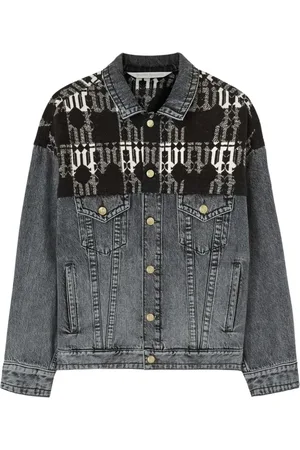 Palm Angels Monogram-jacquard denim jacket