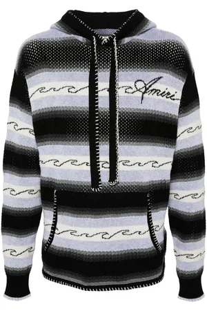AMIRI Striped knitted hoodie