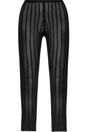 The Attico Semi-sheer striped leggings
