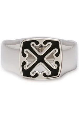 OFF-WHITE Arrow-motif brass ring