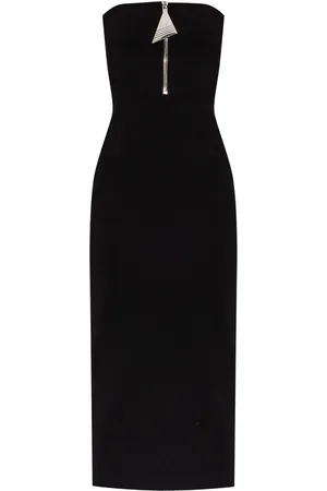 The Attico Strapeless midi dress