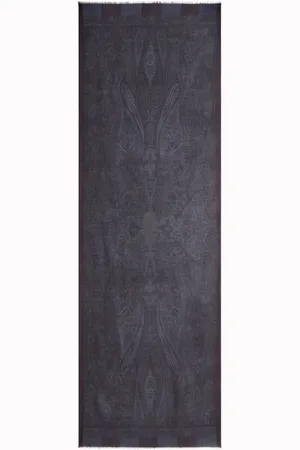 Etro Frayed paisley-jacquard scarf