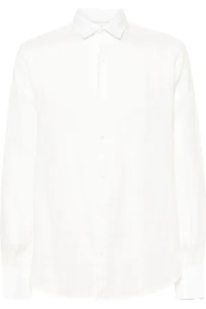 PENINSULA SWIMWEAR Spread-collar linen shirt