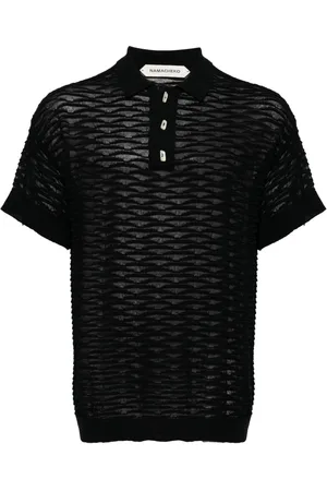 Namacheko Textured finish sheer polo shirt