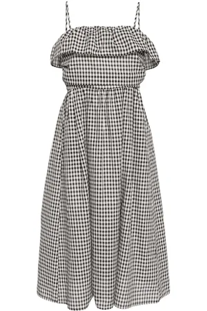 B+AB Check pattern midi-dress