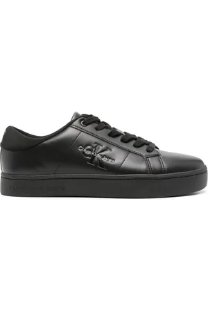 Calvin Klein Debossed-logo leather sneakers