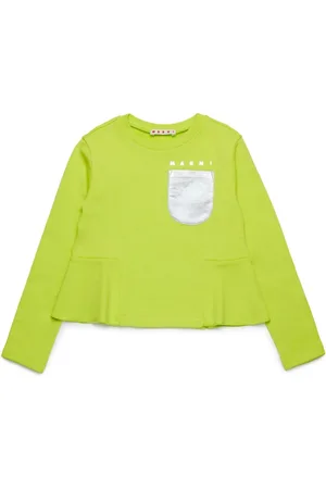 Marni Ruffled-hem cotton T-shirt