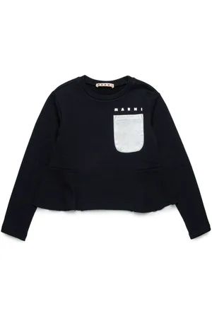Marni Ruffled-hem cotton T-shirt