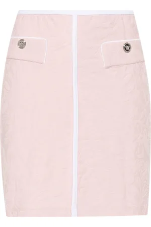 VERSACE Patterned-jacquard mini skirt