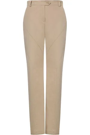 Alberta Ferretti Flared-leg cotton-sateen trousers