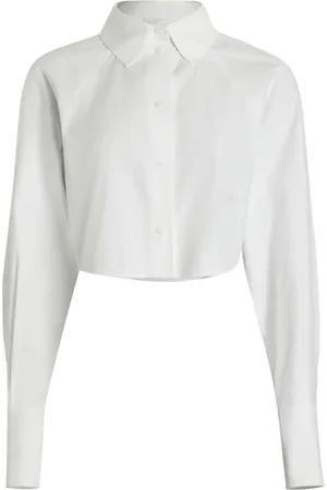 Patou Organic-cotton cropped shirt