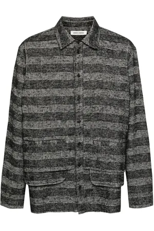 HENRIK VIBSKOV Ants check-pattern layered shirt