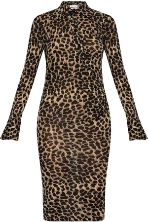 BLUMARINE Leopard-print wool dress