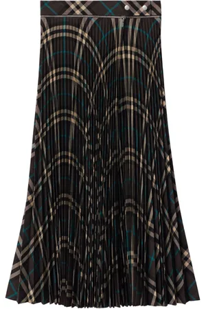 Burberry Checked wool skirt