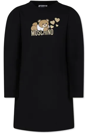 Moschino Teddy Bear-print long-sleeve dress
