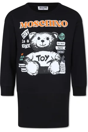 Moschino Teddy Bear-print long-sleeve dress