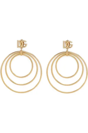 Dolce & Gabbana DG logo-charm multi-hoop earrings