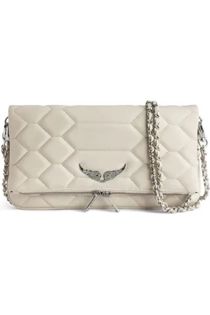 Zadig & Voltaire Rock quilted leather clutch bag