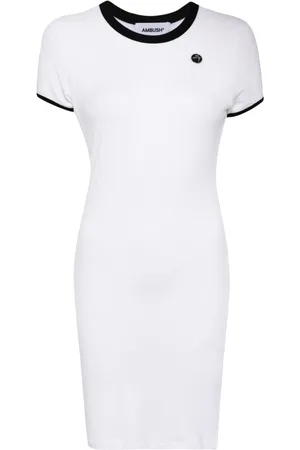 AMBUSH Logo-plaque fine-knit minidress