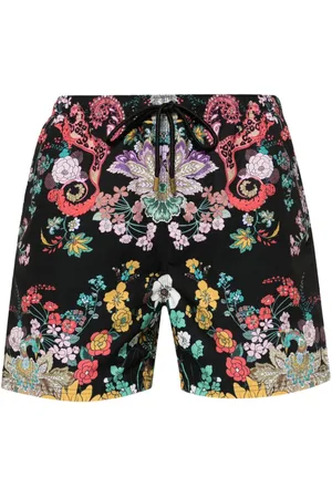 Camilla We Wore Folklore-print swim shorts