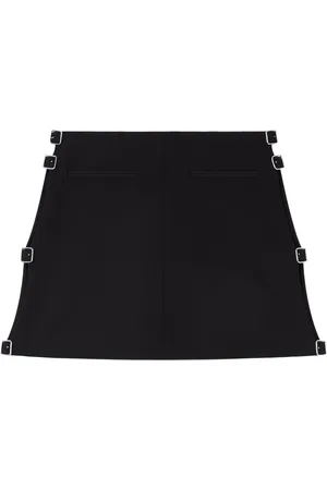 Courrèges Buckled wool miniskirt