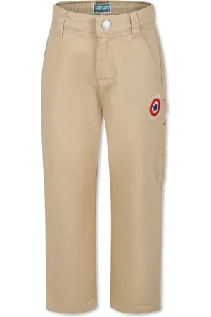 Kenzo Logo-embroidered twill cargo pants