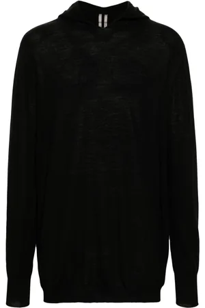 Rick Owens Fine-knit hooded jumper