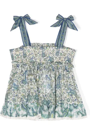 ZIMMERMANN Floral cotton flared blouse