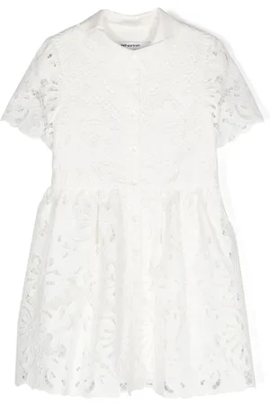Self-Portrait Guipure-lace cotton dress