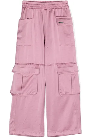 MONNALISA Satin cargo trousers