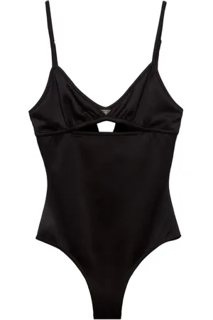 Prada Triangle-logo cut-out swimsuit
