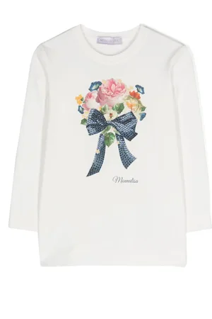 MONNALISA Floral-print T-shirt