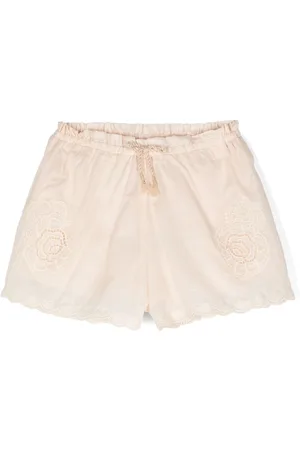 ZIMMERMANN Floral-embroidered cotton shorts