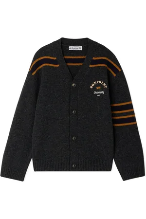 BONPOINT Stripe-detail wool cardigan