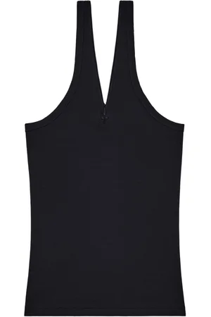 Courrèges Logo-embroidered cotton-blend top